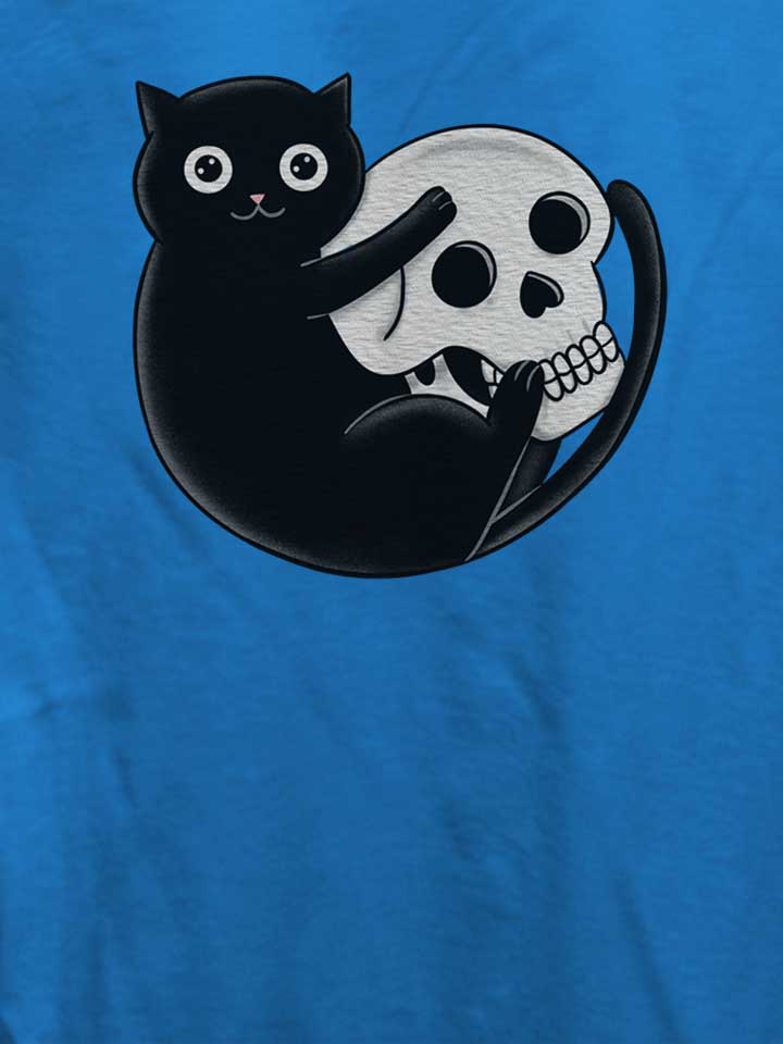 cat-and-skull-damen-t-shirt royal 4