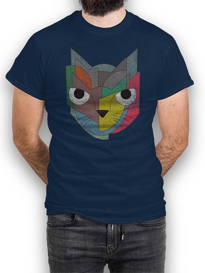 cat-art-02-t-shirt dunkelblau 1