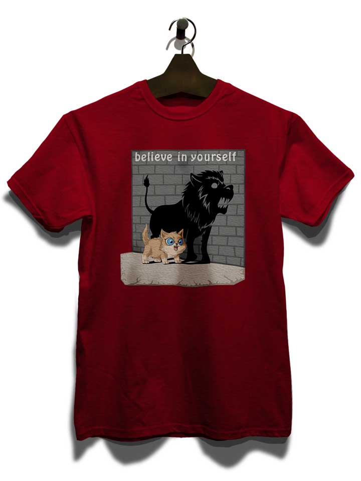 cat-believe-in-yourself-t-shirt bordeaux 3