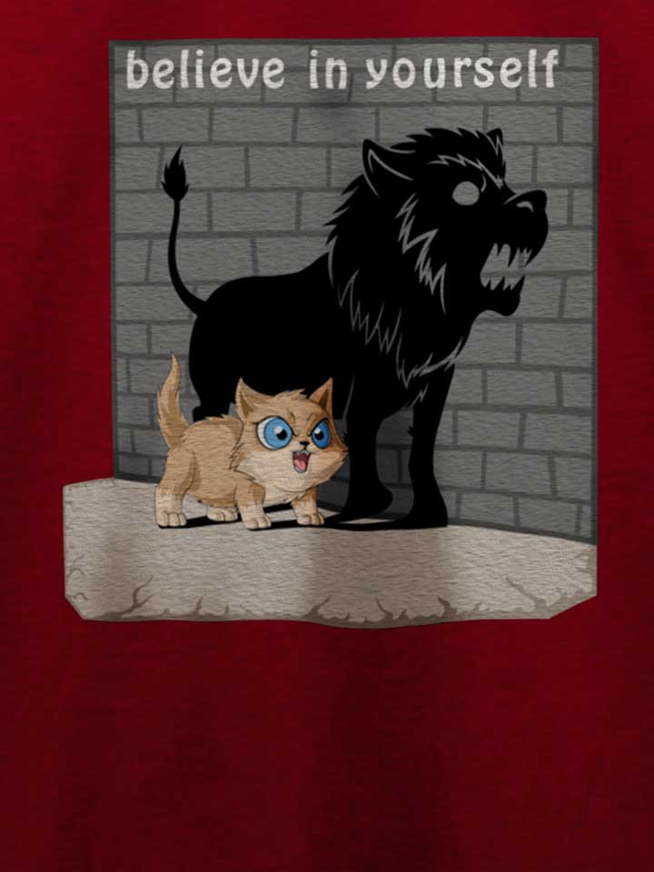 cat-believe-in-yourself-t-shirt bordeaux 4