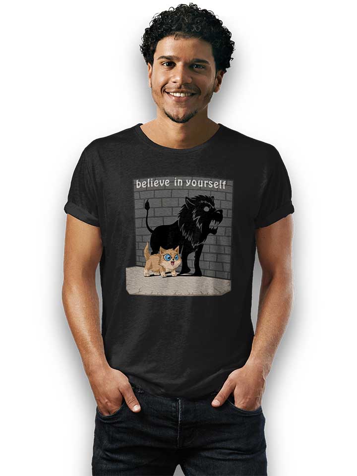 cat-believe-in-yourself-t-shirt schwarz 2
