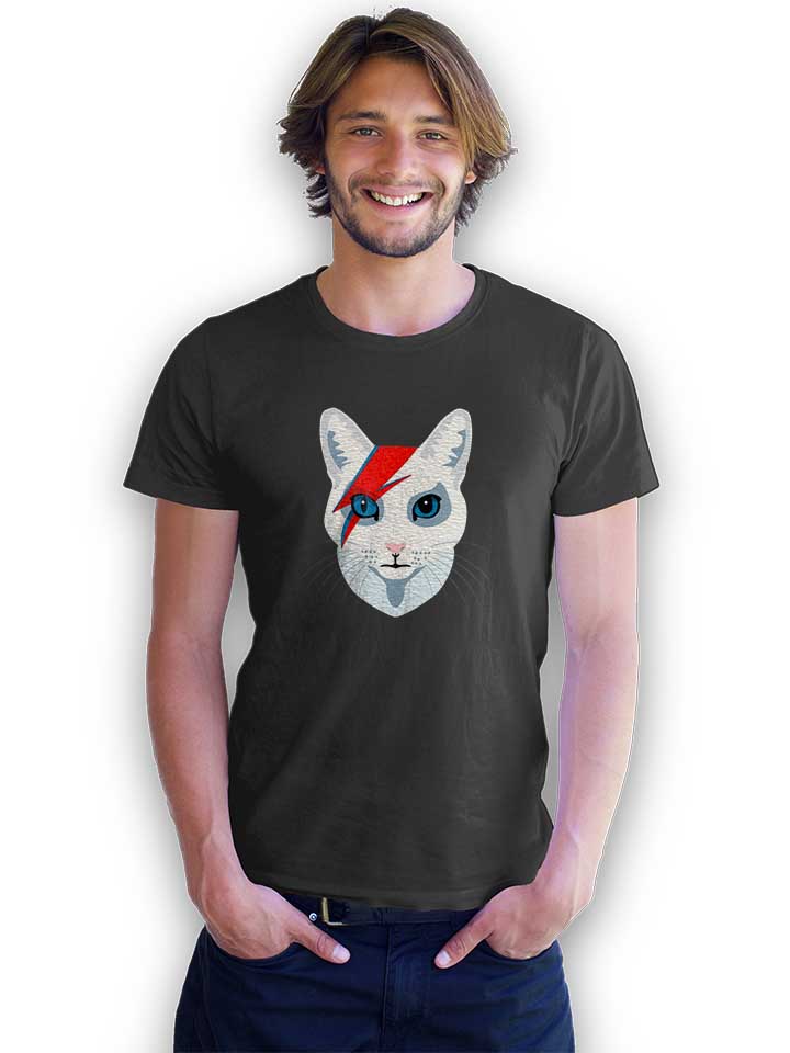 cat-bowie-t-shirt dunkelgrau 2