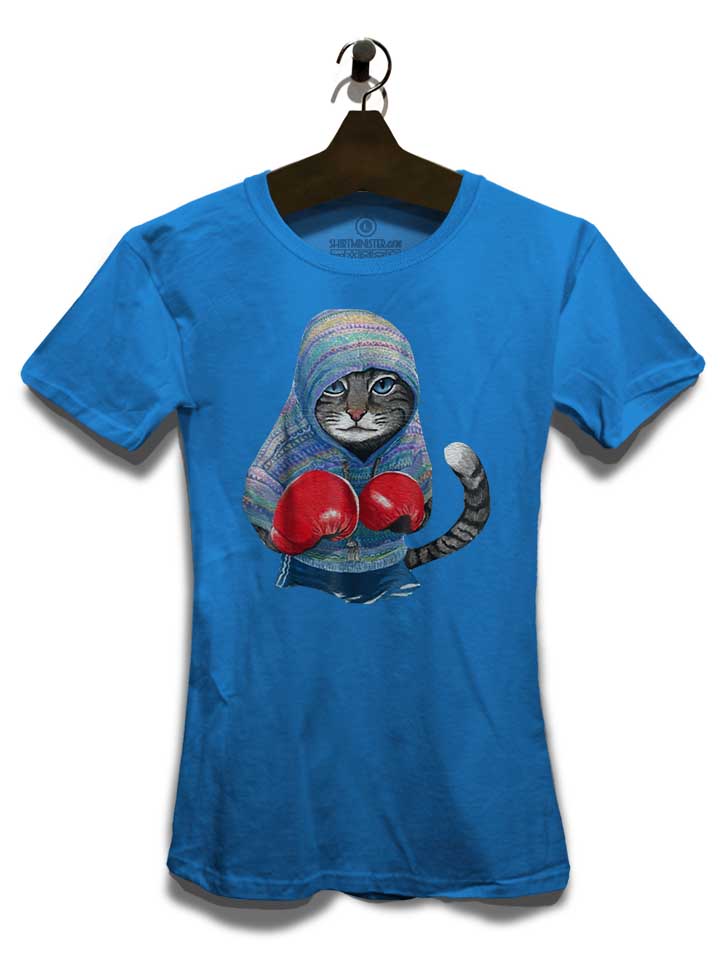 cat-boxing-damen-t-shirt royal 3