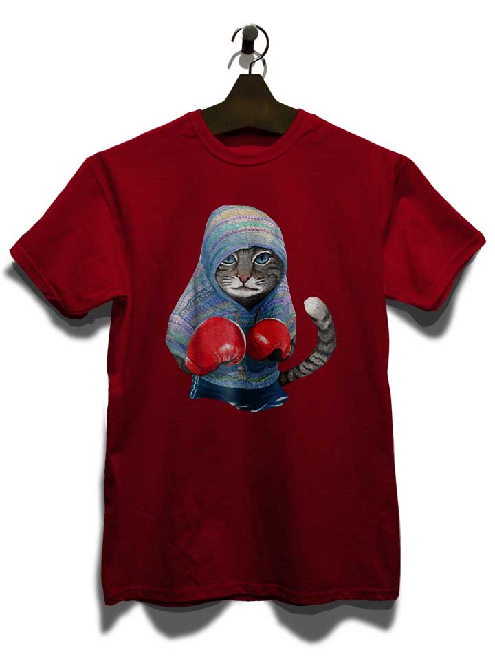 cat-boxing-t-shirt bordeaux 3