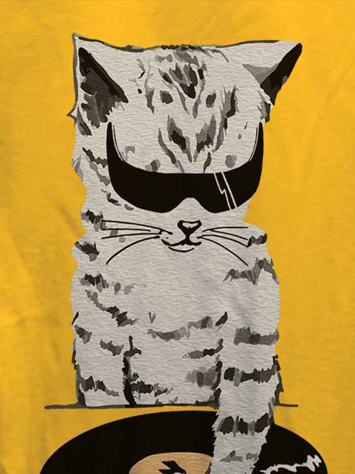 cat-dj-scratch-damen-t-shirt gelb 4