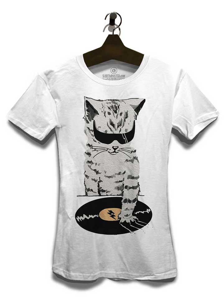 cat-dj-scratch-damen-t-shirt weiss 3