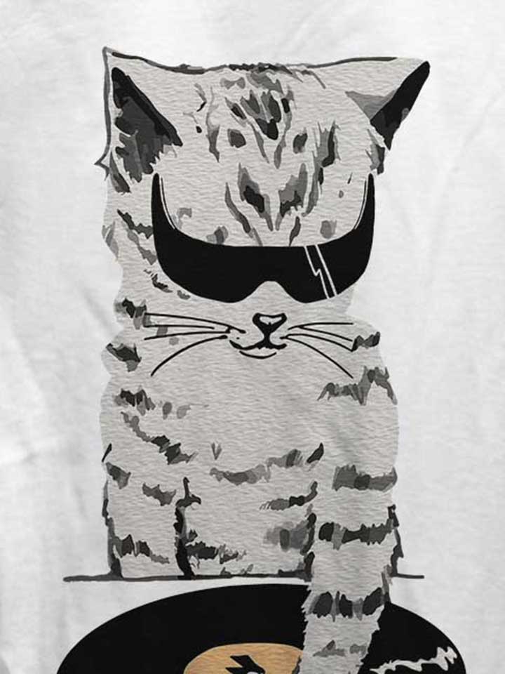 cat-dj-scratch-damen-t-shirt weiss 4