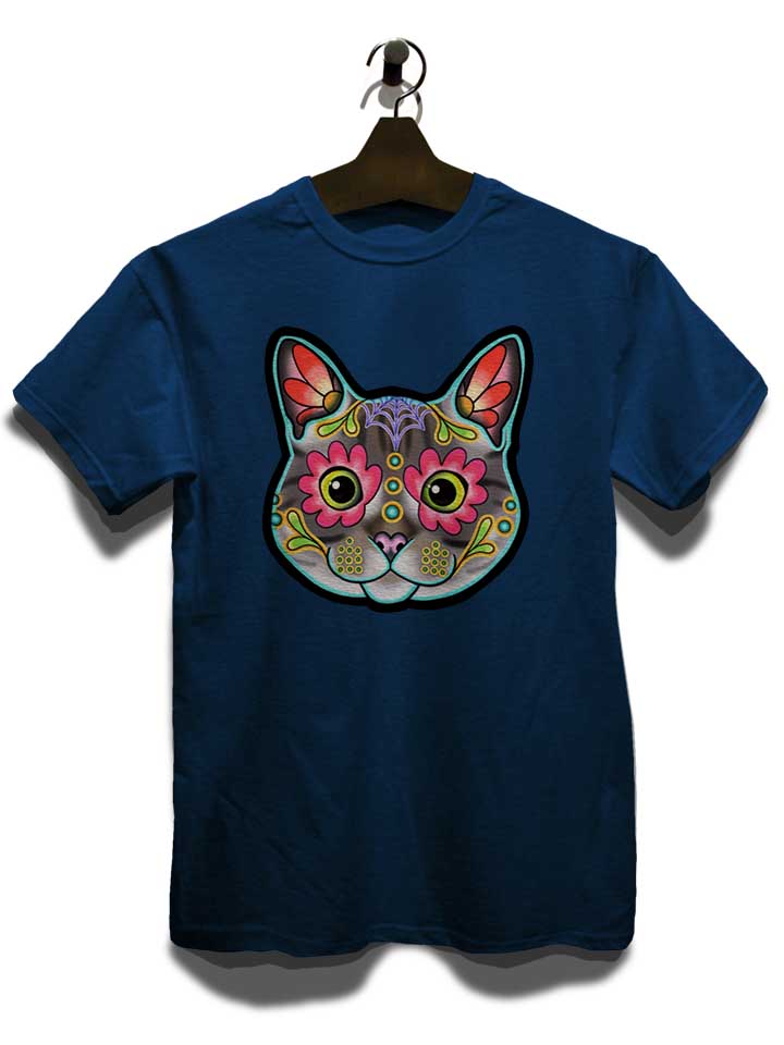 cat-face-02-t-shirt dunkelblau 3