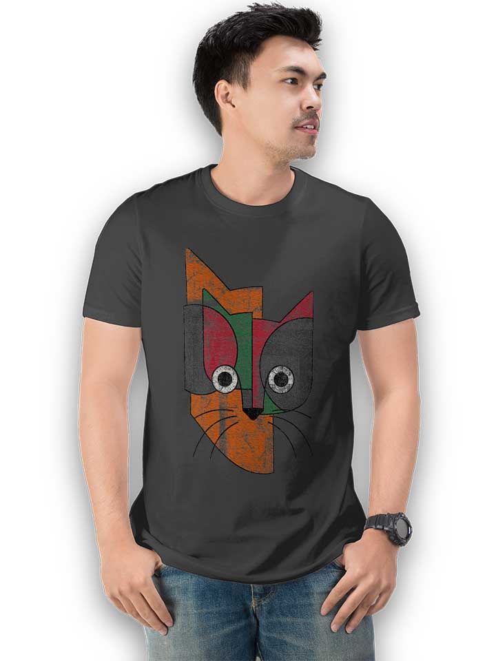 cat-face-art-t-shirt dunkelgrau 2