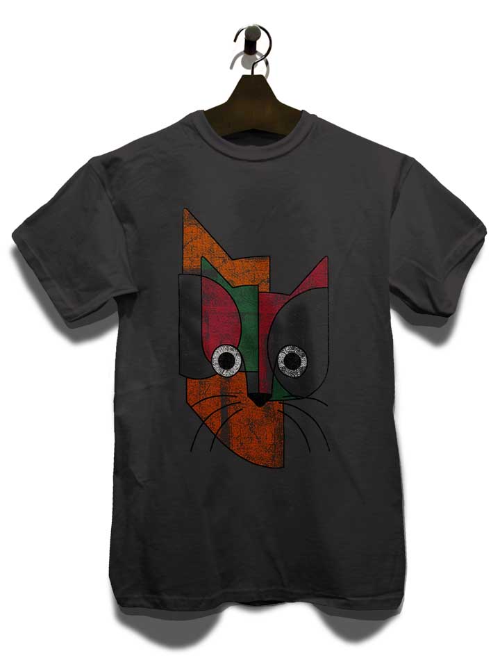 cat-face-art-t-shirt dunkelgrau 3