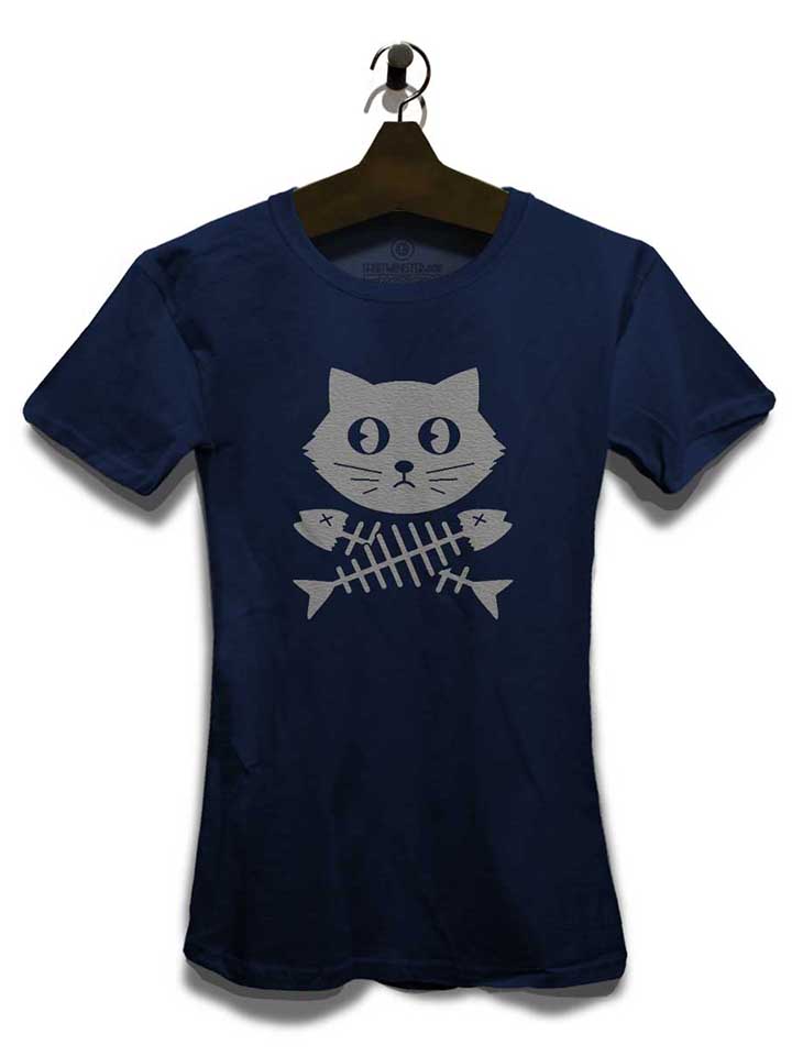 cat-fishbone-damen-t-shirt dunkelblau 3