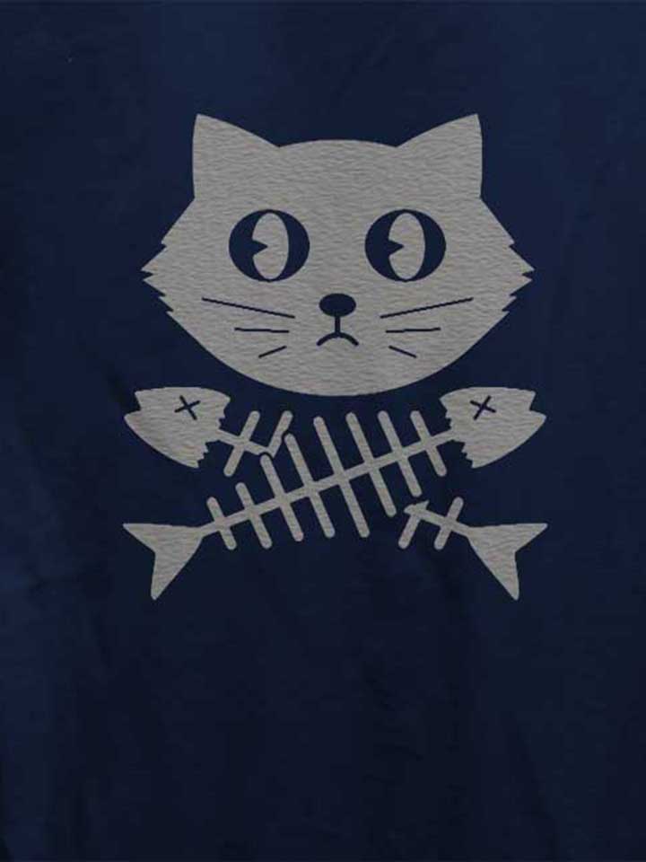 cat-fishbone-damen-t-shirt dunkelblau 4
