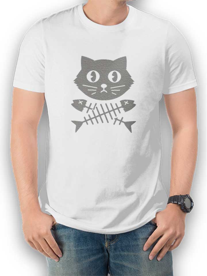 Cat Fishbone T-Shirt weiss L