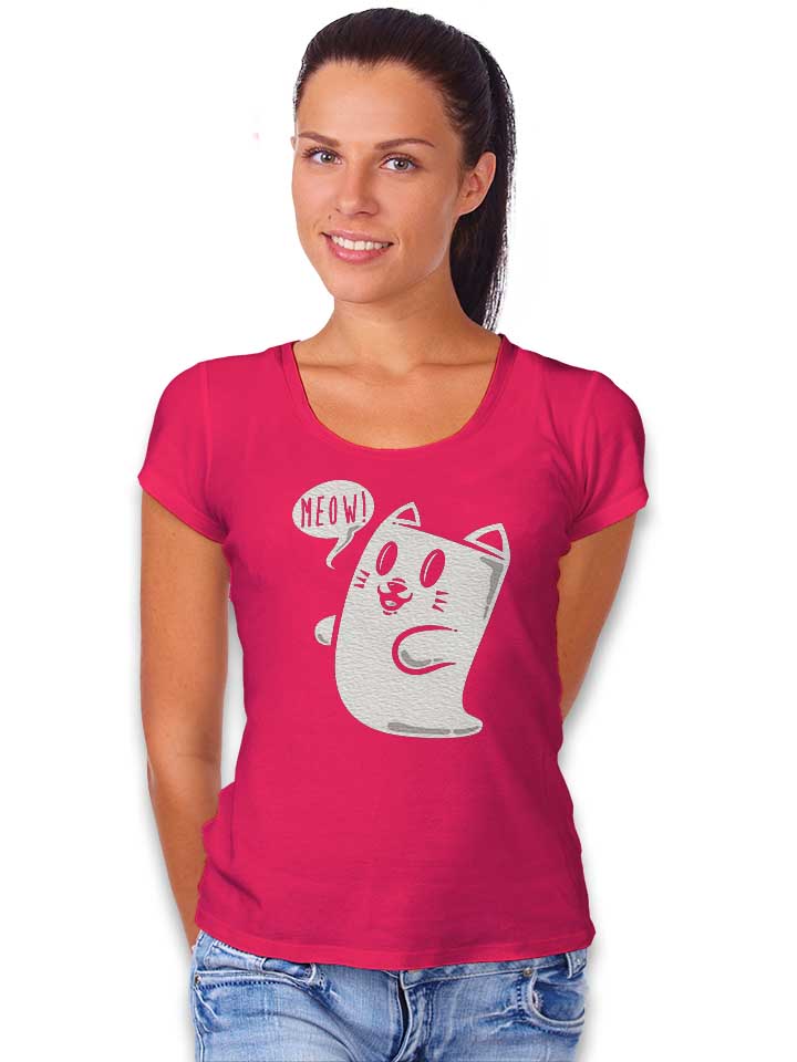 cat-ghost-damen-t-shirt fuchsia 2