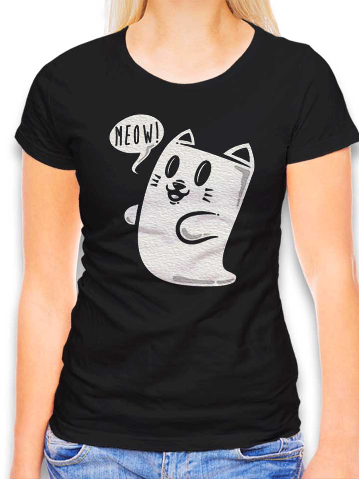 cat-ghost-damen-t-shirt schwarz 1
