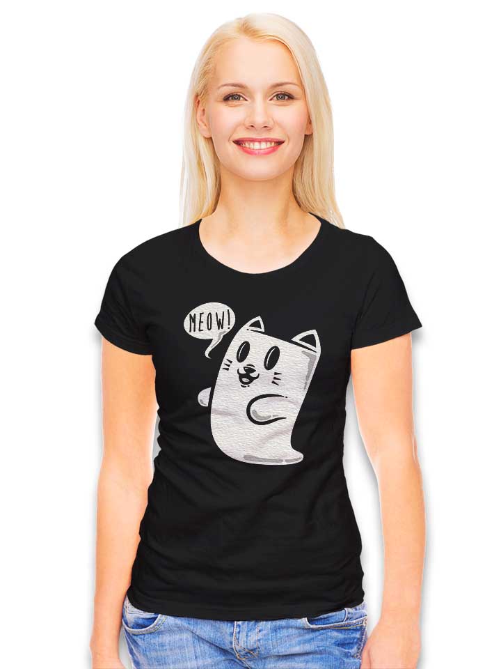 cat-ghost-damen-t-shirt schwarz 2