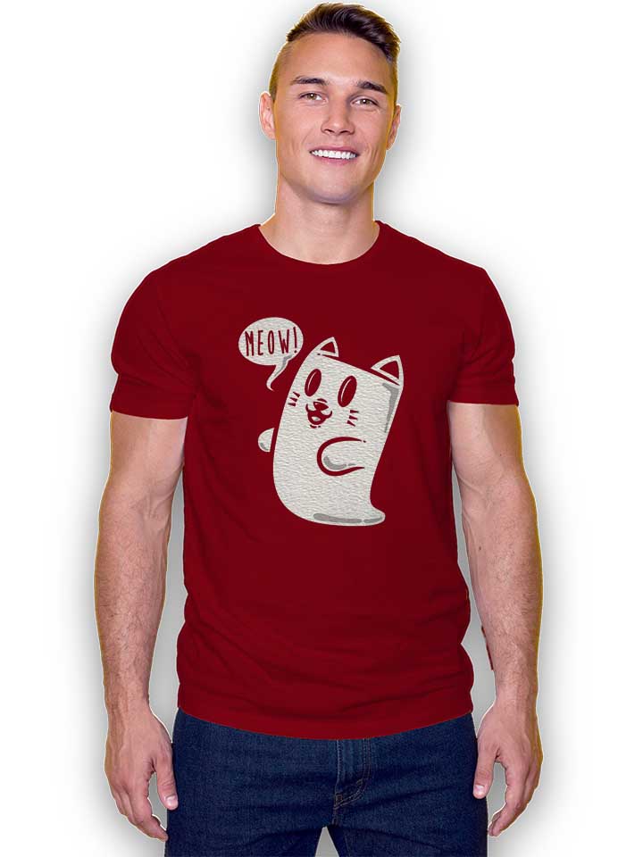 cat-ghost-t-shirt bordeaux 2
