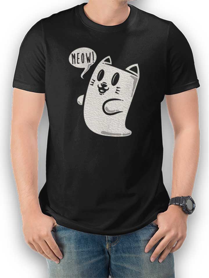 Cat Ghost T-Shirt schwarz L