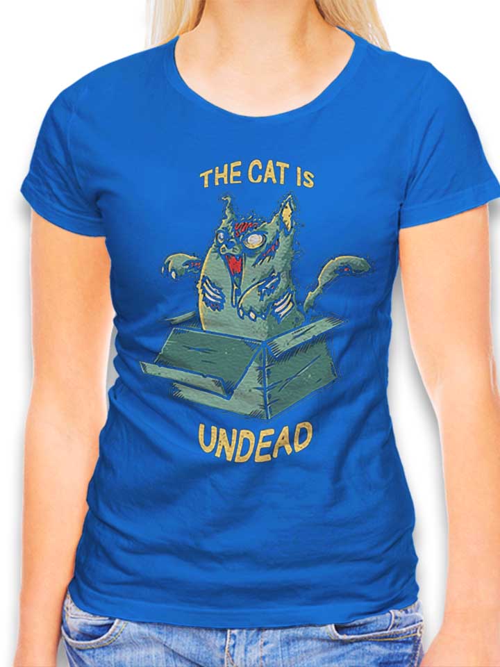 Cat Is Undead Camiseta Mujer azul-real L