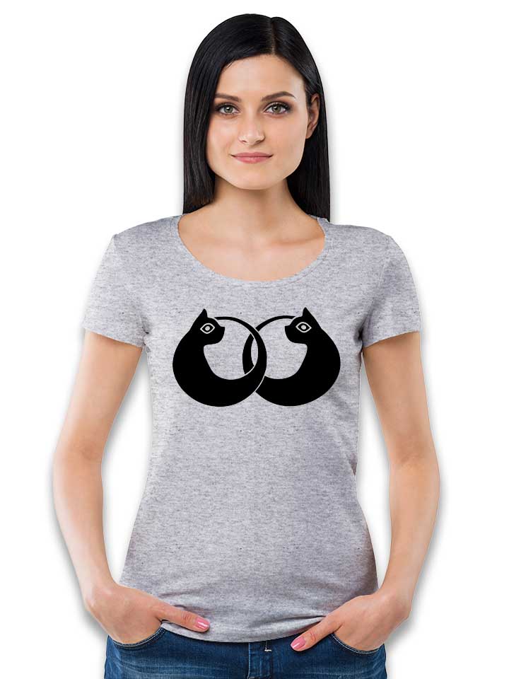 cat-logo-damen-t-shirt grau-meliert 2