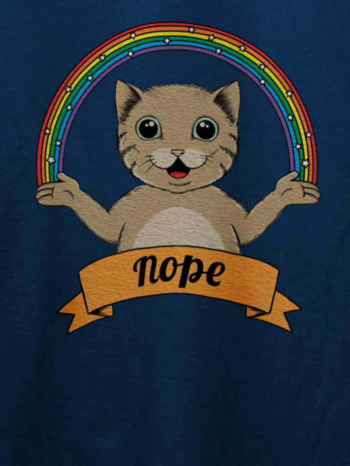 cat-nope-t-shirt dunkelblau 4