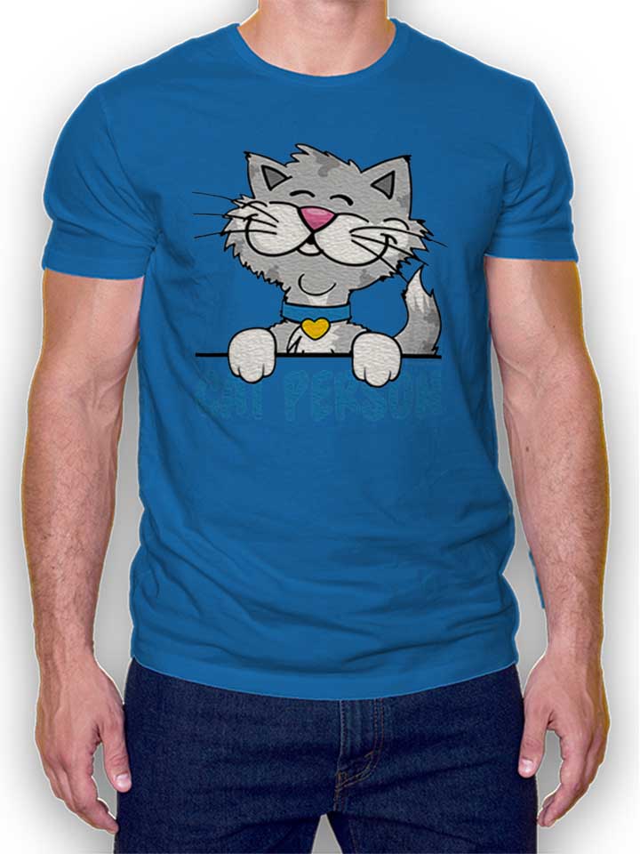 Cat Person T-Shirt royal-blue L