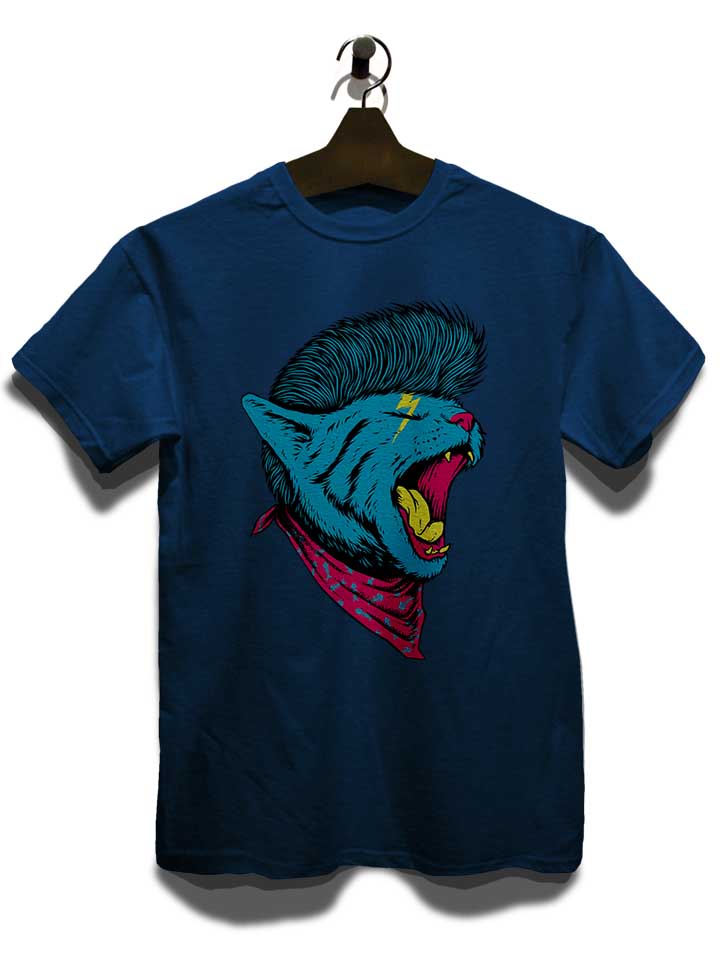 cat-punk-t-shirt dunkelblau 3