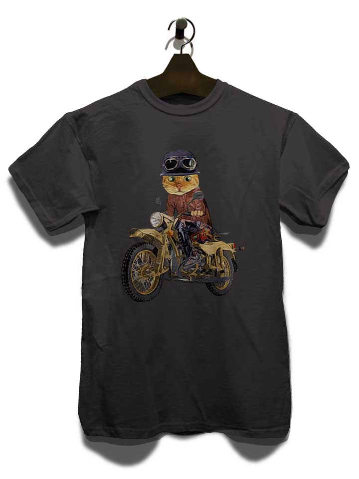 cat-riding-motorcycle-t-shirt dunkelgrau 3