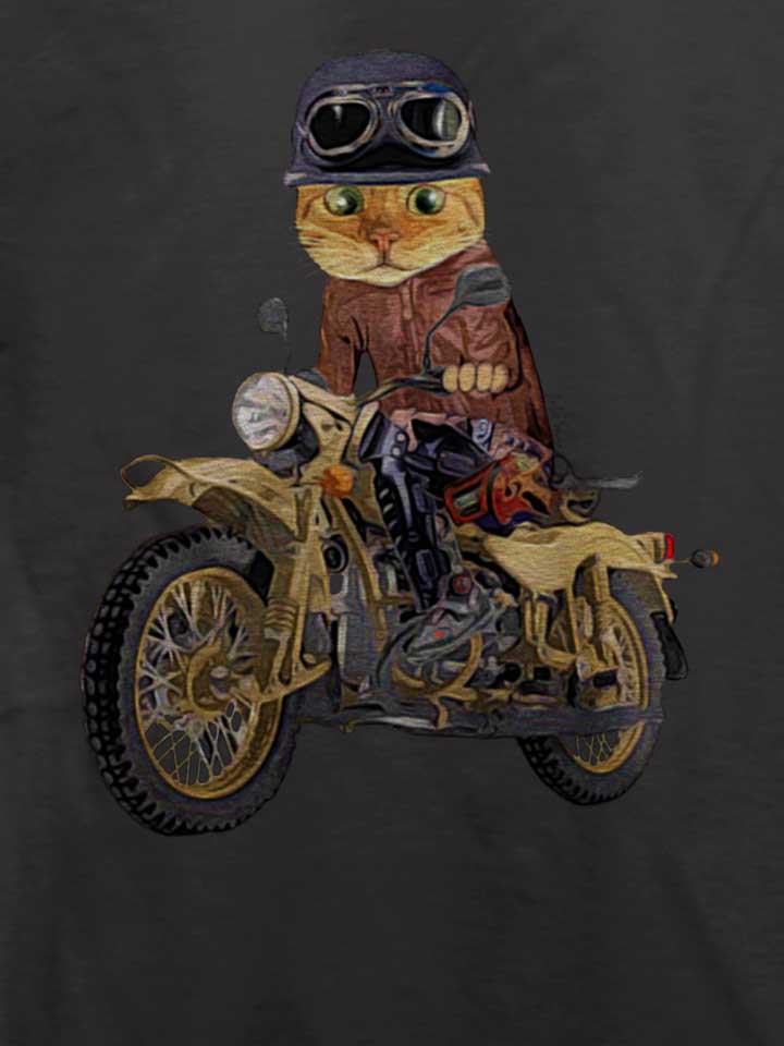 cat-riding-motorcycle-t-shirt dunkelgrau 4