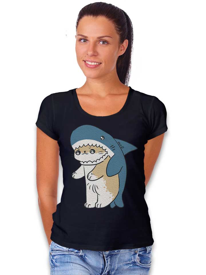 cat-shark-damen-t-shirt schwarz 2