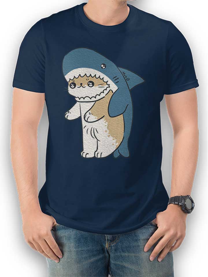 Cat Shark T-Shirt dunkelblau L