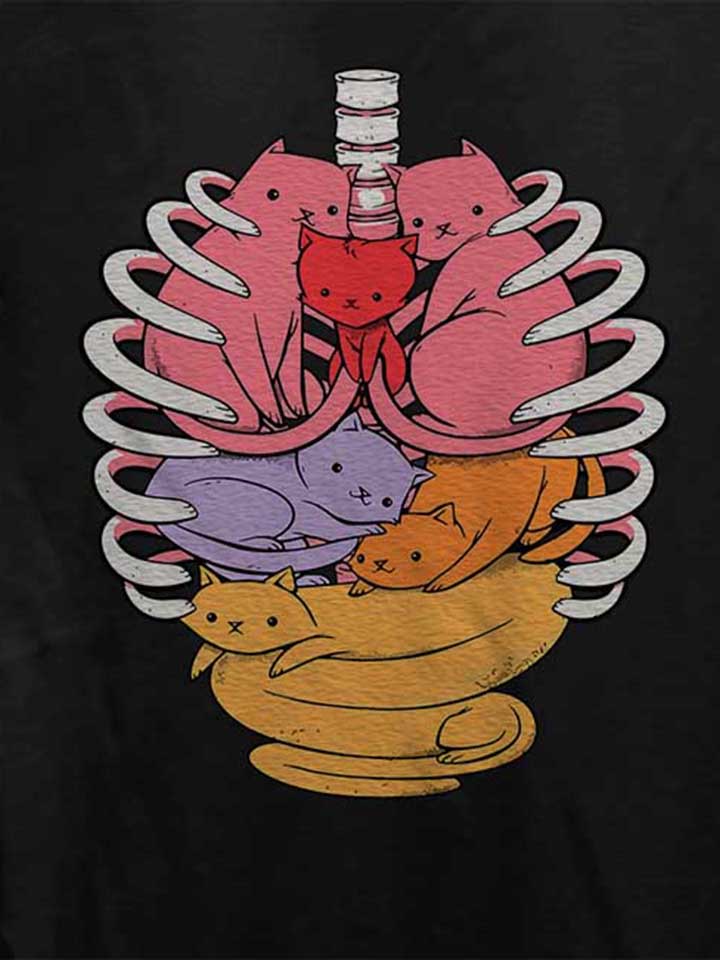cat-skelett-anatomy-damen-t-shirt schwarz 4