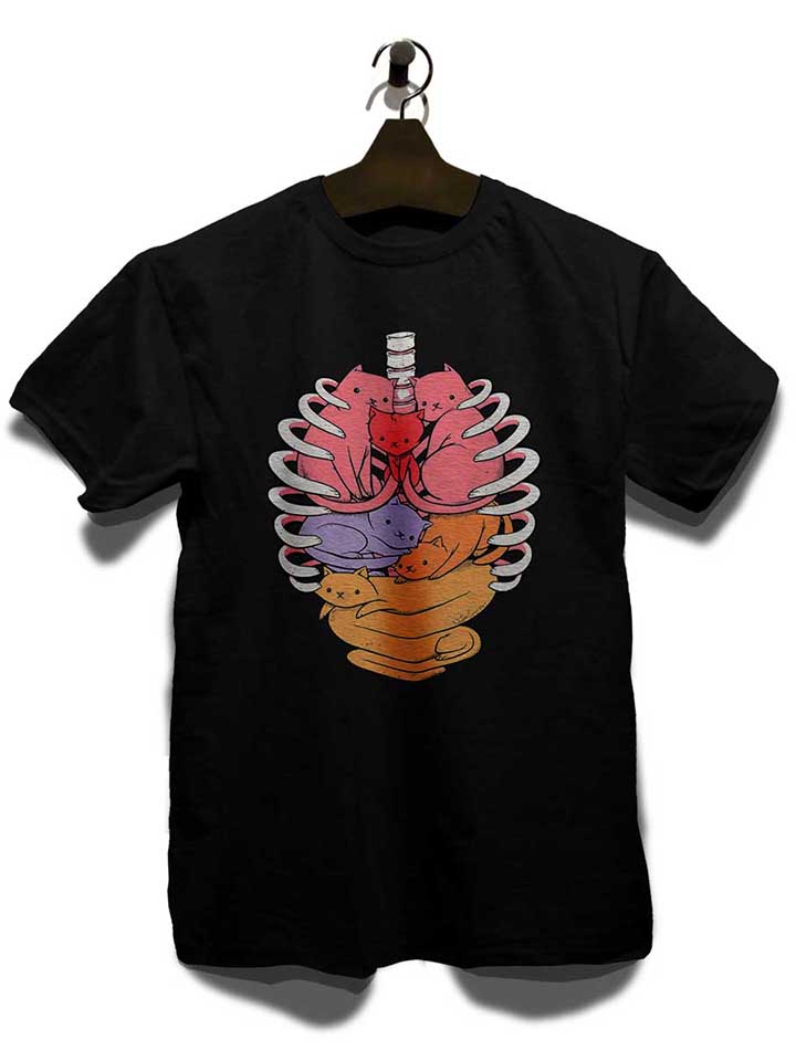 cat-skelett-anatomy-t-shirt schwarz 3
