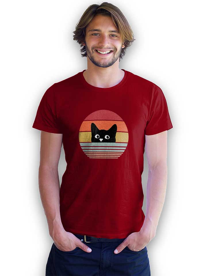 cat-sunset-t-shirt bordeaux 2