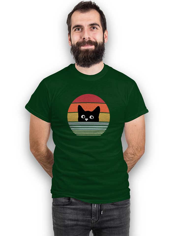 cat-sunset-t-shirt dunkelgruen 2