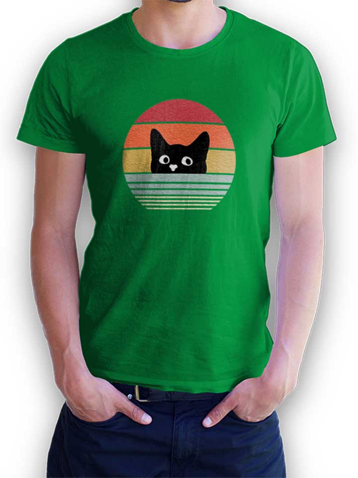 cat-sunset-t-shirt gruen 1