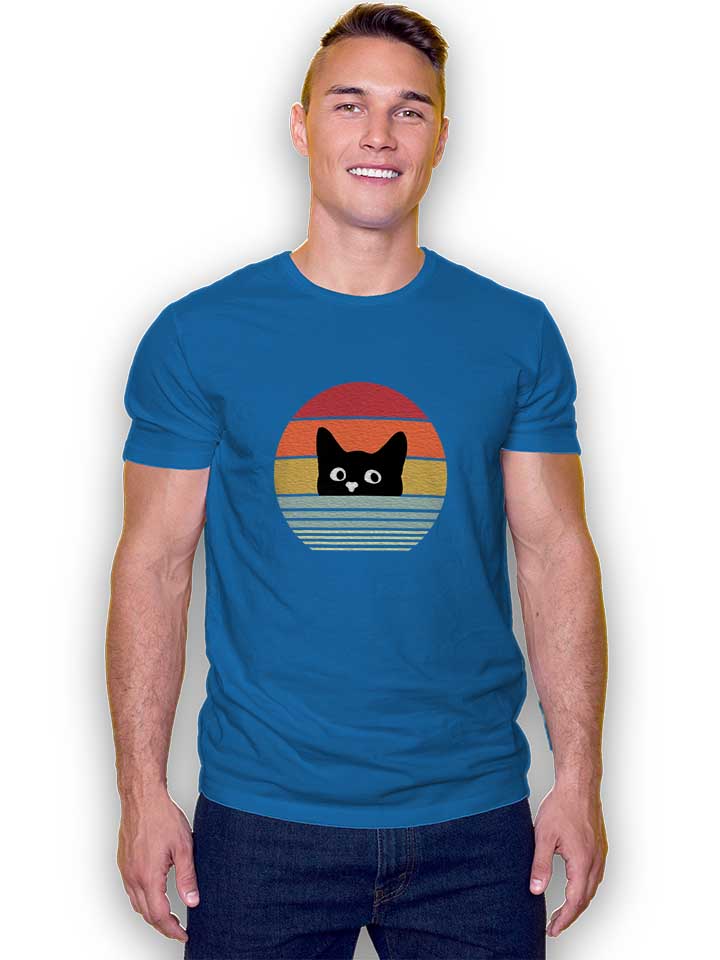 cat-sunset-t-shirt royal 2
