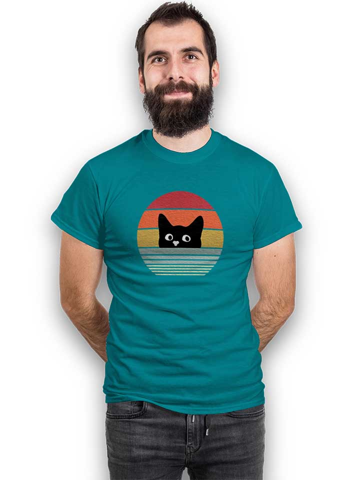 cat-sunset-t-shirt tuerkis 2
