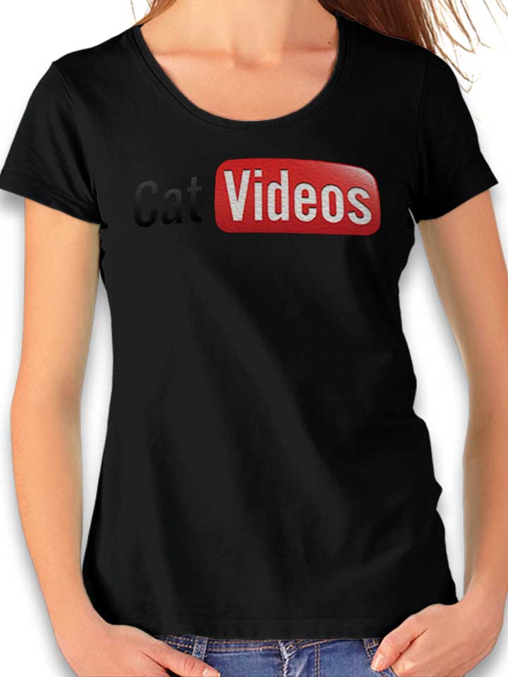 cat-videos-damen-t-shirt schwarz 1