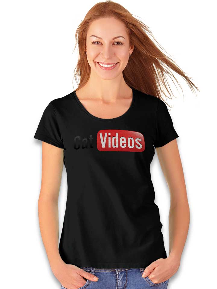 cat-videos-damen-t-shirt schwarz 2