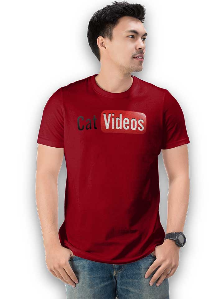 cat-videos-t-shirt bordeaux 2