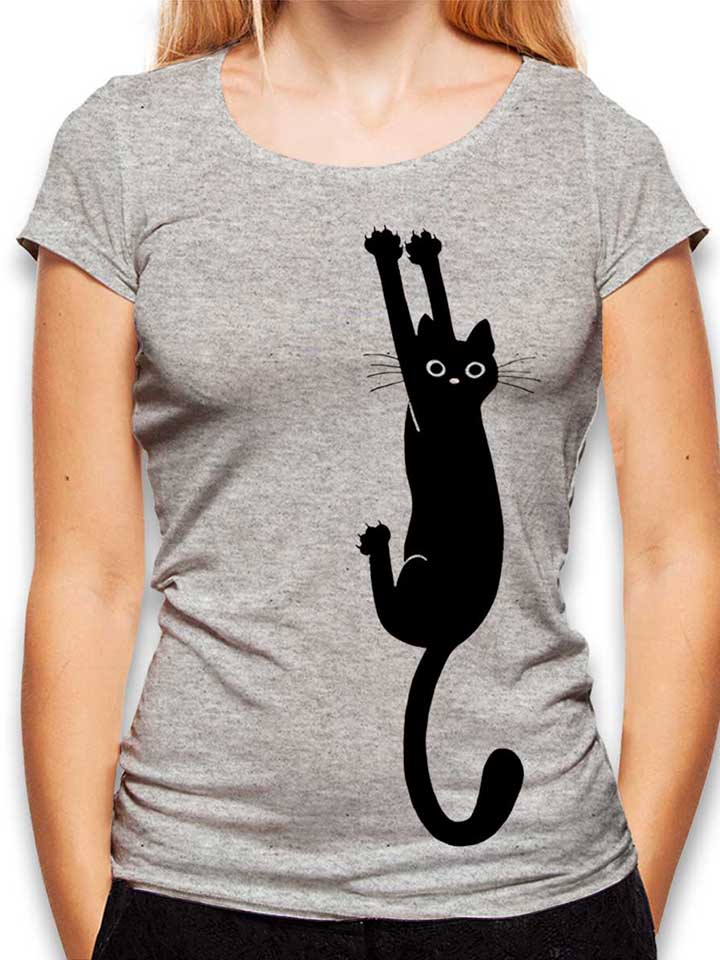 cat-damen-t-shirt grau-meliert 1