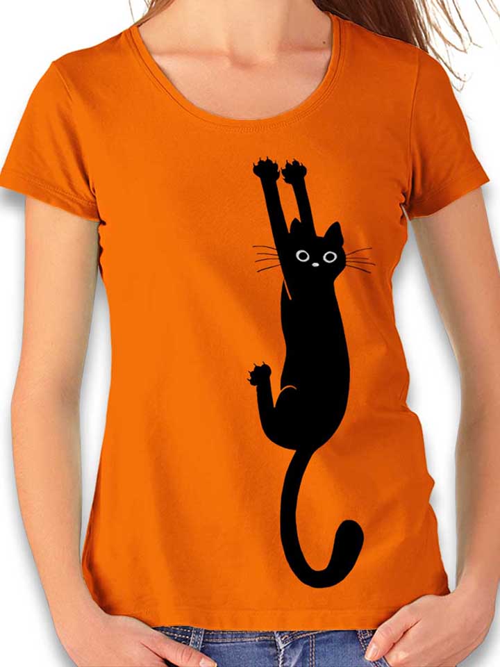 Cat Womens T-Shirt orange L