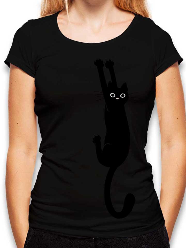 cat-damen-t-shirt schwarz 1