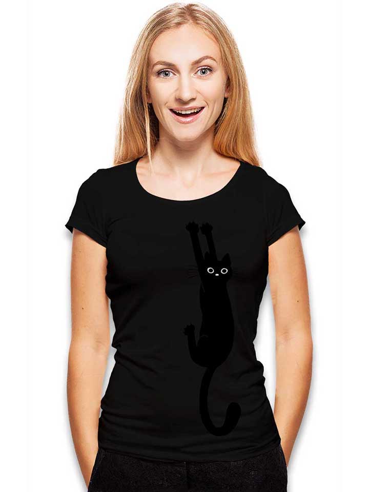 cat-damen-t-shirt schwarz 2