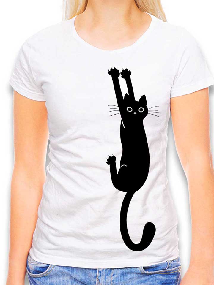 Cat Womens T-Shirt white L