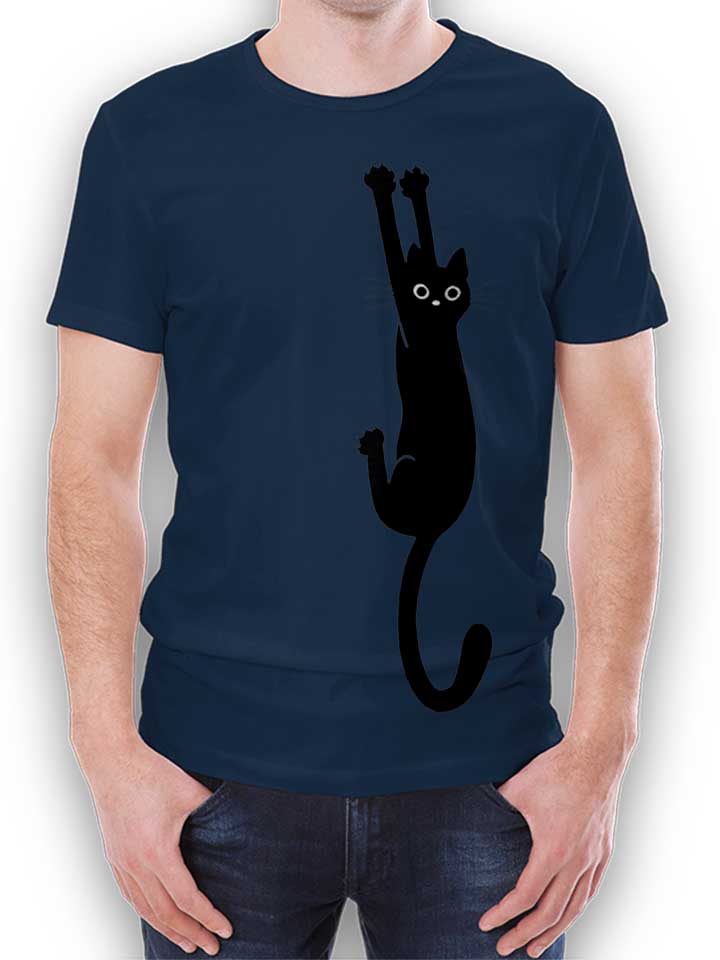 Cat T-Shirt dunkelblau L