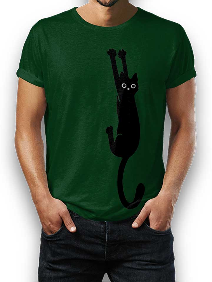 Cat T-Shirt dunkelgruen L