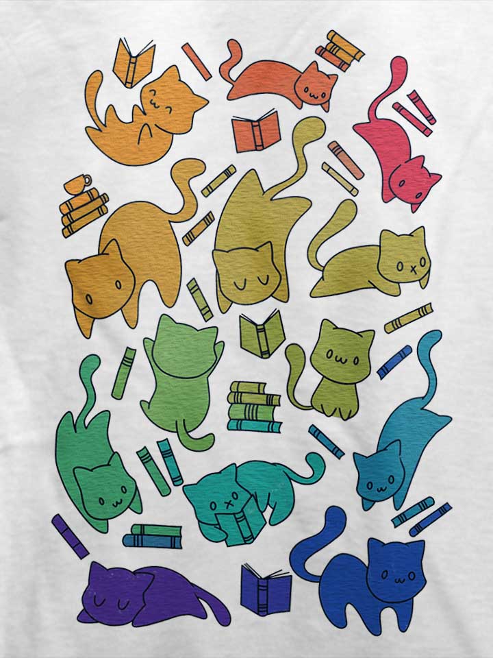 cats-and-books-t-shirt weiss 4