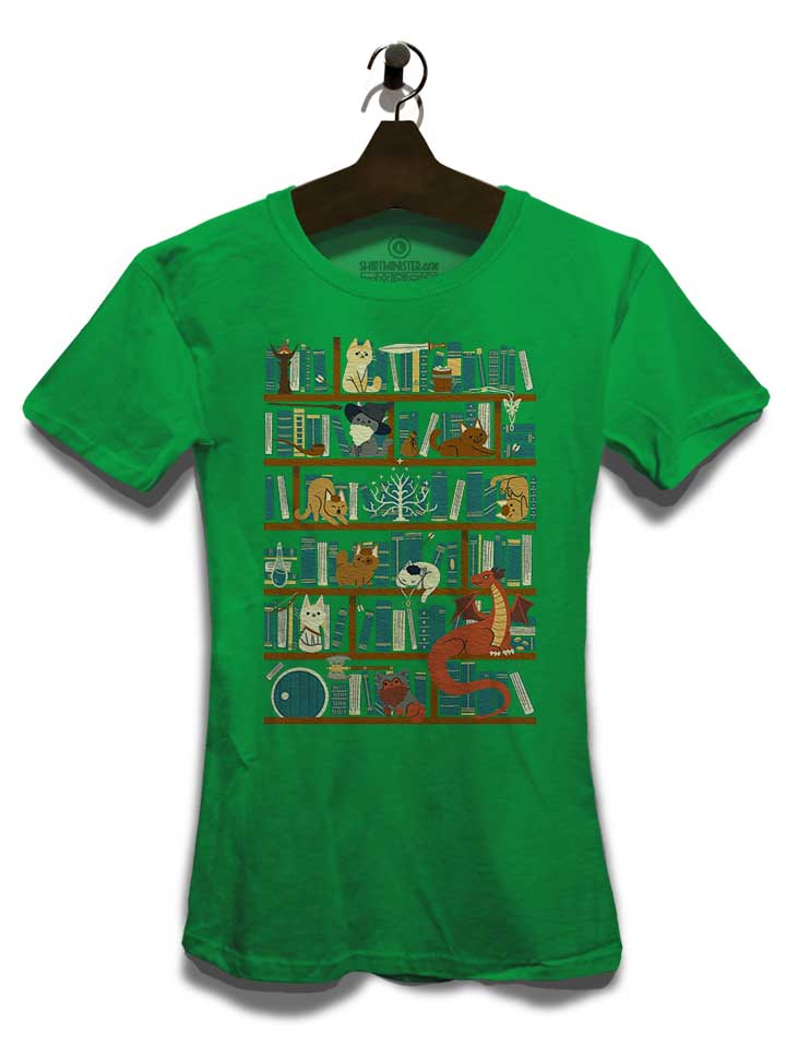cats-bookshelf-damen-t-shirt gruen 3